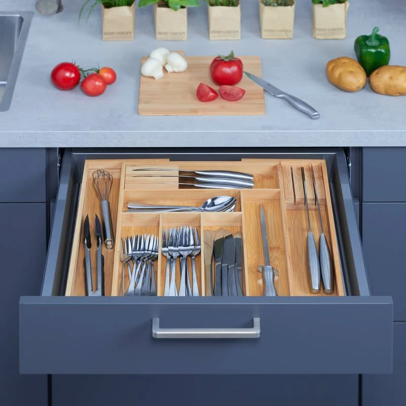 Range-couverts Extensible En Bambou 4 Range-couverts Extensible En Bambou – Image 2