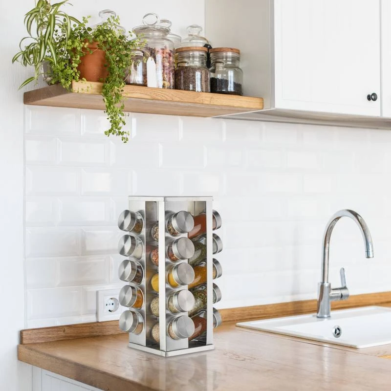 Tourniquet à épices Carré Avec 20 Pots 4 Tourniquet à épices Carré Avec 20 Pots – Image 2