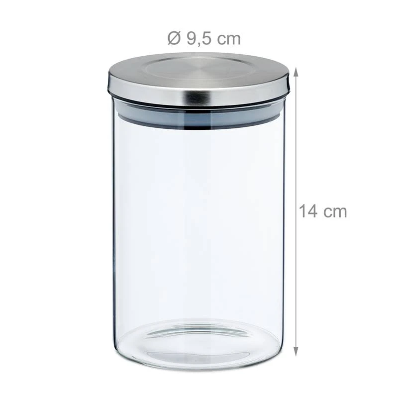 Lot De 4 Bocaux En Verre De 750 Ml 11 Lot De 4 Bocaux En Verre De 750 Ml – Image 9
