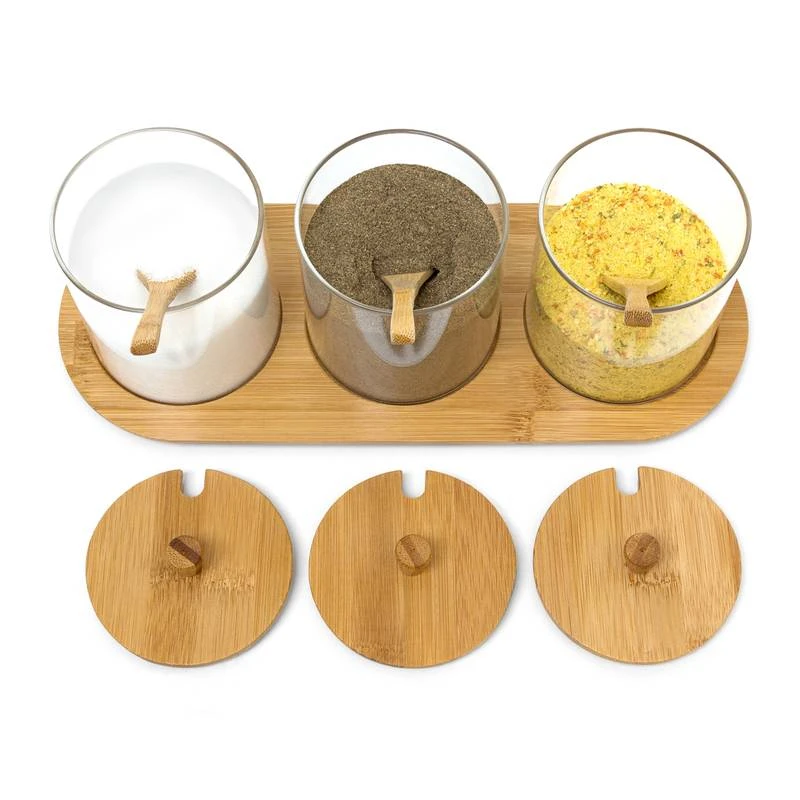 Pot à épices JIAO Pot Condiments Bambou 4 Pot à épices JIAO Pot Condiments Bambou – Image 2