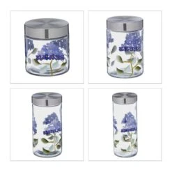Bocaux En Verre Lot De 4 Motif Floral 16 Bocaux En Verre Lot De 4 Motif Floral -Umbraen Boutique 0a640c52871e4b7e9e5b5c42dc1a55db