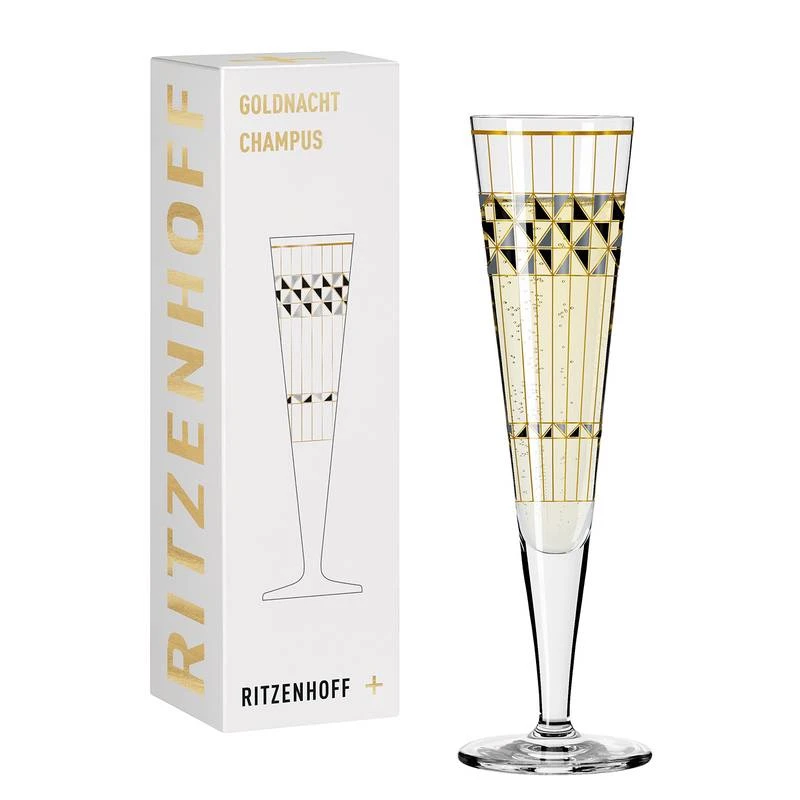 Flûte à Champagne Goldnacht Art Déco 4 Flûte à Champagne Goldnacht Art Déco – Image 2