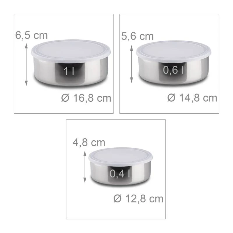Bol Mélangeur Saladier Lot De 5 En Inox 10 Bol Mélangeur Saladier Lot De 5 En Inox – Image 8