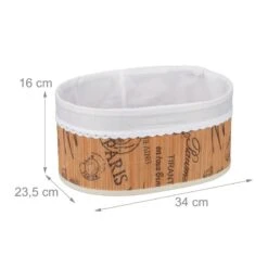 Corbeille à Pain En Bambou Et Tissu -Umbraen Boutique 111c2b52860441af846bd181ee6bf2cc