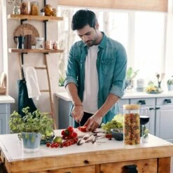 Lot De 4 Bocaux En Verre Avec Couvercle -Umbraen Boutique 1410585e436040a38bfe1e2c8aba6356