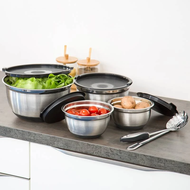 Lot De 3 Bols En Acier Inoxydable 4 Lot De 3 Bols En Acier Inoxydable – Image 2