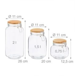 15x Bocaux En Verre Fermeture à Agrafes -Umbraen Boutique 1b4c9dad937b49698ce942d82731aae8