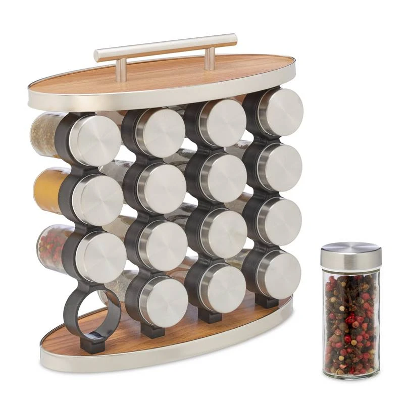 Lot De 16 Pots à épices Avec Support 7 Lot De 16 Pots à épices Avec Support – Image 5