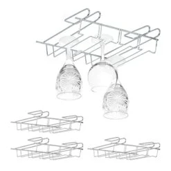4x Supports à Verres à Vin Pour Armoire
