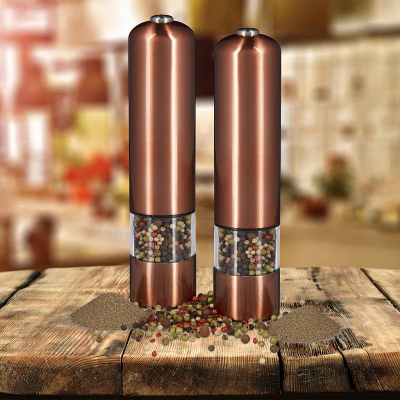 2x Moulins à Poivre électriques Bronze 4 2x Moulins à Poivre électriques Bronze – Image 2