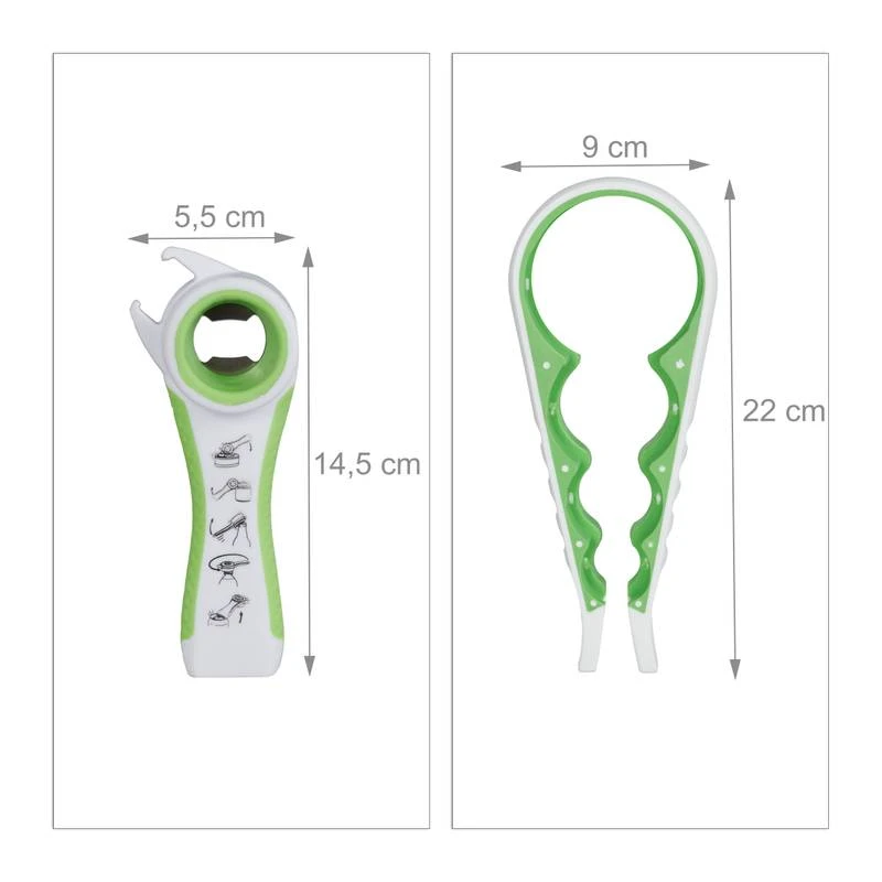 Ouvre-couvercle Blanc-vert Lot De 8 11 Ouvre-couvercle Blanc-vert Lot De 8 – Image 9