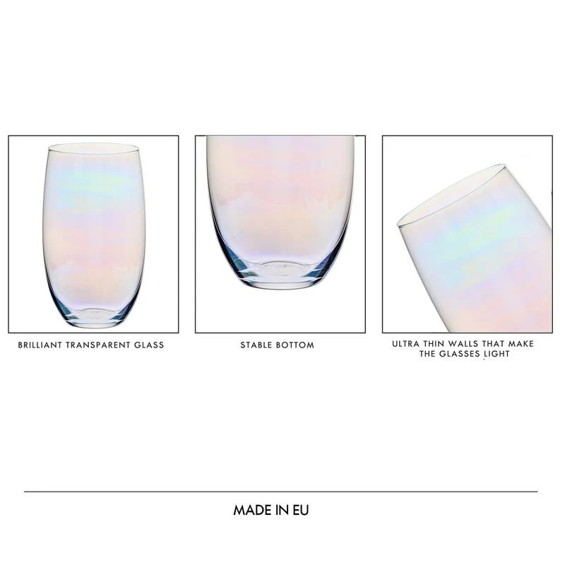 Krosno Blended Rainbow Verres D’eau 8 Krosno Blended Rainbow Verres D’eau – Image 6