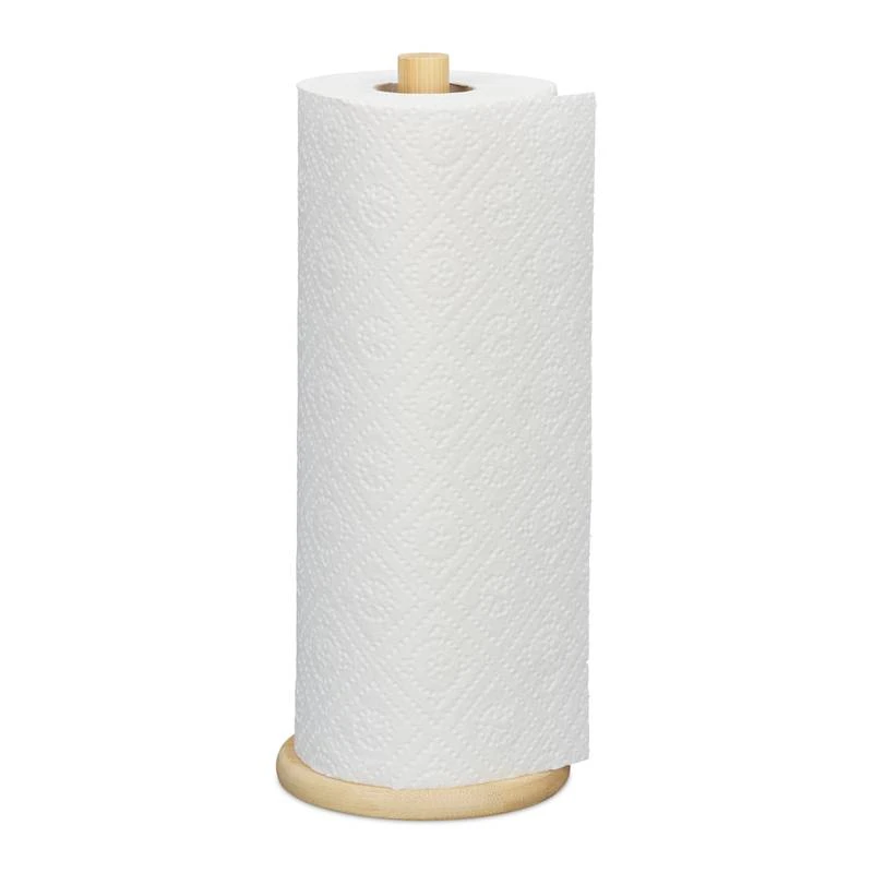 Dérouleur Essuie-tout Rond En Bambou 3 Dérouleur Essuie-tout Rond En Bambou
