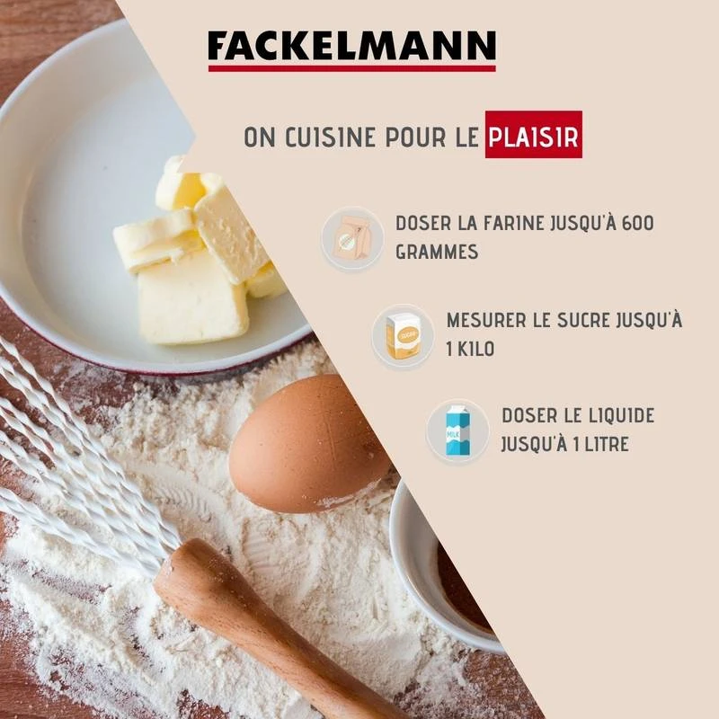Verre Doseur Fackelmann 4 Verre Doseur Fackelmann – Image 2