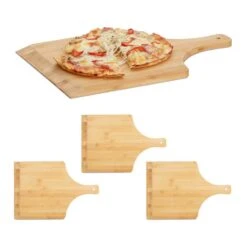 4x Pelle à Pizza En Bambou