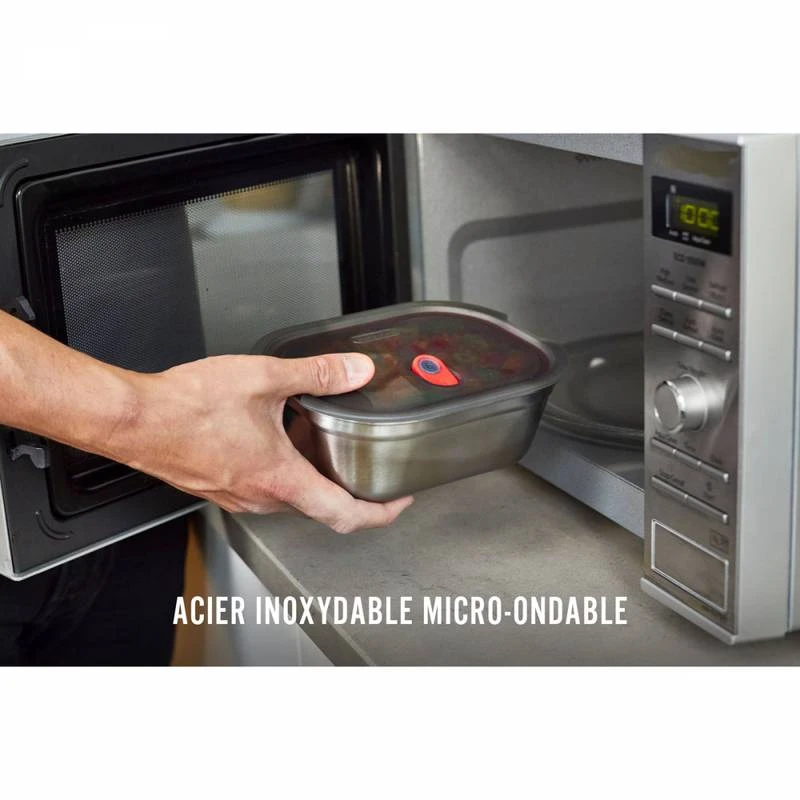 Black+Blum Lunch Box Acier Micro-ondable 900ml 4 Black+Blum Lunch Box Acier Micro-ondable 900ml – Image 2