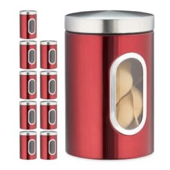 10x Bocaux En Métal Avec Fenêtre Noire -Umbraen Boutique 36f9e417bccb43a8a9dc119ba7f870f5