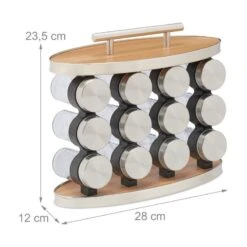 Lot De 12 Pots à épices Avec Support 19 Lot De 12 Pots à épices Avec Support -Umbraen Boutique 3969b84acfb5458db40f4c1b5a28cd0b