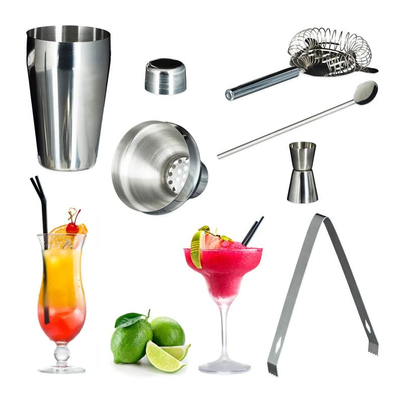 Lot De 4 Kits Cocktail 5 Pièces Inox Bar 3 Lot De 4 Kits Cocktail 5 Pièces Inox Bar