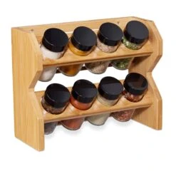 Étagère à épices Bambou 8 Pots