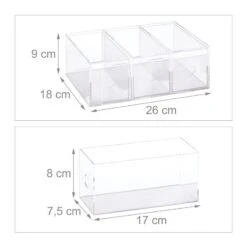Boîte à Thé Transparente 3 Compartiments -Umbraen Boutique 4003b96cbf754446960291ffc7567ce3