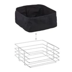 Corbeille à Pain Métal Insert En Tissu -Umbraen Boutique 44847932674445b3badb807a3a212afe