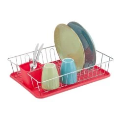 Égouttoir Avec Panier à Couverts Rouge -Umbraen Boutique 4826f062e256418fa692bf38694eca8c