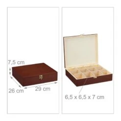 Boîte à Thé Bois 12 Compartiments -Umbraen Boutique 48d3280fc99f420dae97f9924425807f