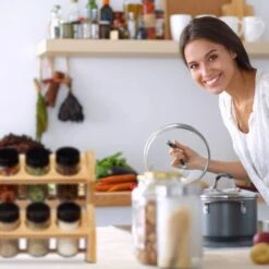 Étagère à épices Bambou 8 Pots -Umbraen Boutique 515ce503967044b4b76e5ac610984ad3