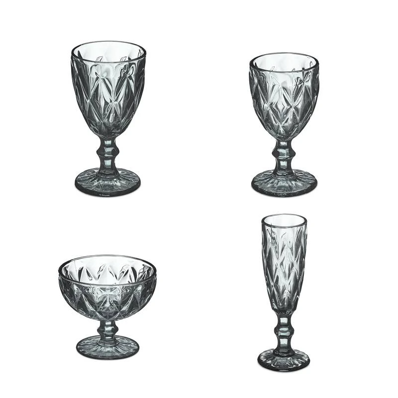 Lot De 7 Verres Gris 7 Lot De 7 Verres Gris – Image 5