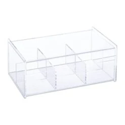 Boîte à Thé Transparente 6 Compartiments