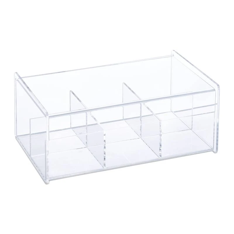 Boîte à Thé Transparente 6 Compartiments 3 Boîte à Thé Transparente 6 Compartiments
