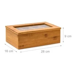 Boîte à Thé En Bambou 6 8 Compartiments -Umbraen Boutique 5f43bffc4af441df8cafb6a53ed6b3ba