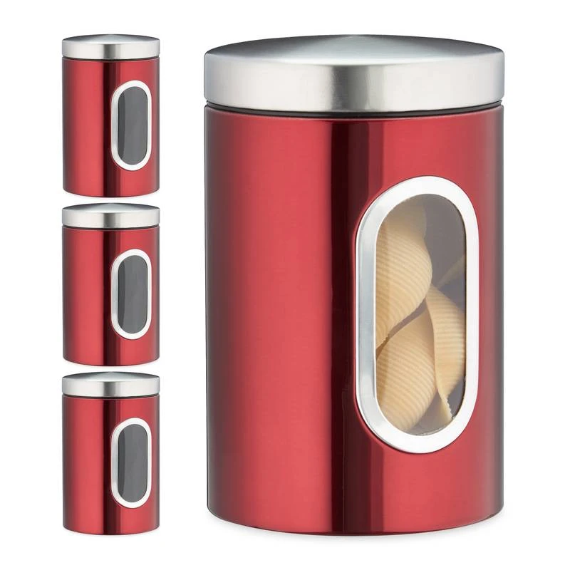 4x Bocaux En Métal Avec Fenêtre Noire 19 4x Bocaux En Métal Avec Fenêtre Noire – Image 17