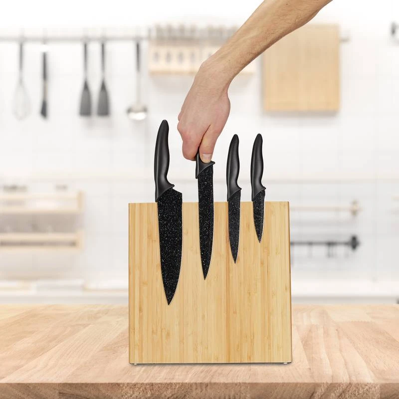 Bloc Couteaux Aimanté En Bambou 4 Bloc Couteaux Aimanté En Bambou – Image 2