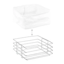 Corbeille à Pain Métal Insert En Tissu -Umbraen Boutique 63060f12888c45d4b838bf4a1a373e26