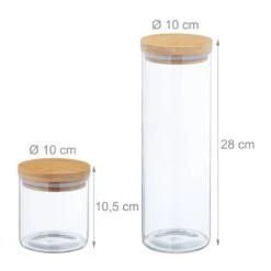 Lot De 6 Bocaux En Verre Avec Couvercle -Umbraen Boutique 63bd922514b945e5b930b4e9b25e13d0