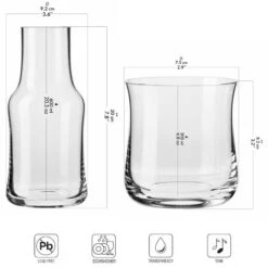 Krosno Splendour Set De Nuit En Verre -Umbraen Boutique 652494b643064461a518cee6e72ad23d