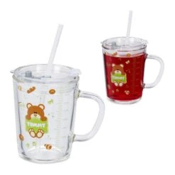 2x Verres Pour Enfant Motif D'ours Brun
