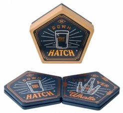 Lot De 4 Dessous De Verres Pentagonaux