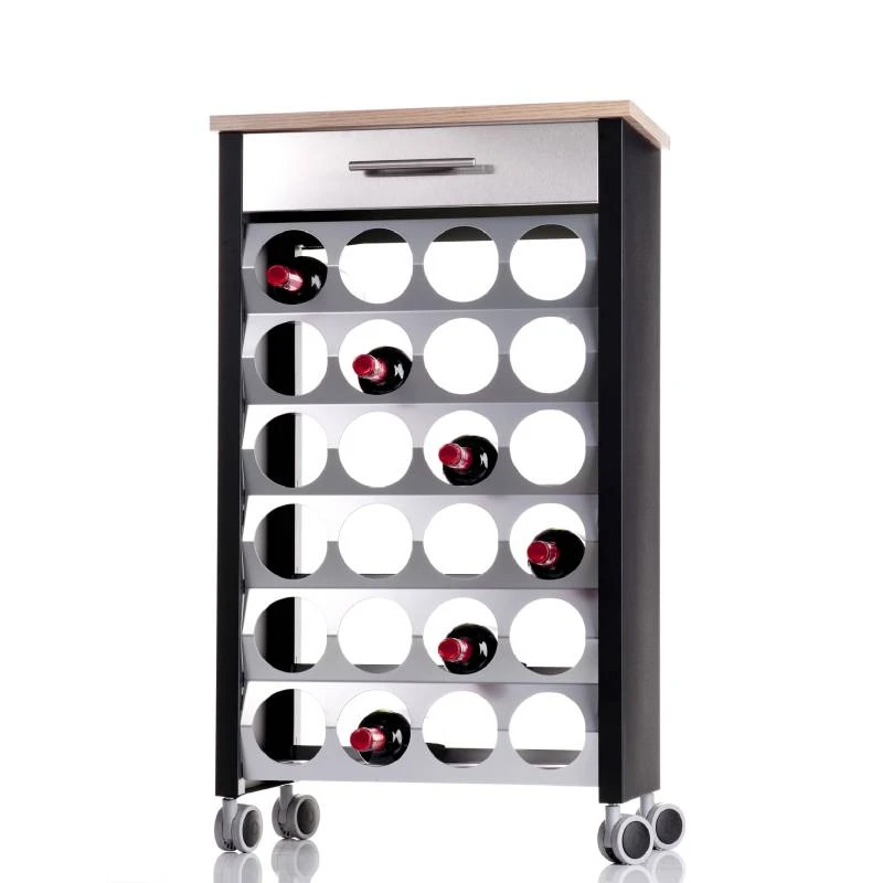 Chariot Porte-bouteilles, 24 Bouteilles 3 Chariot Porte-bouteilles, 24 Bouteilles