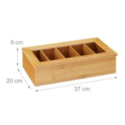 Boîte à Thé Bambou 5 Compartiments -Umbraen Boutique 6c7ff71d63fa477daaeb37da59a703af
