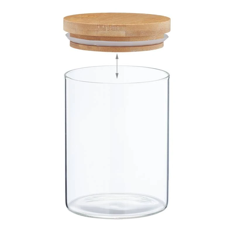 Lot De 3 Bocaux En Verre Avec Couvercle 8 Lot De 3 Bocaux En Verre Avec Couvercle – Image 6