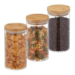 Lot De 3 Bocaux En Verre 1000 ml