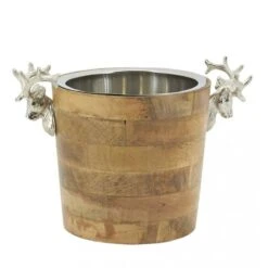 Seau à Champagne Cerf En Bois Et Alu -Umbraen Boutique 72f0d82166a24dcc99e3c367a87666de