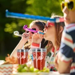 Verre Avec Paille Flamant Rose Lot De 4 -Umbraen Boutique 7c512789dbb5487eb03abb64f4f6682a