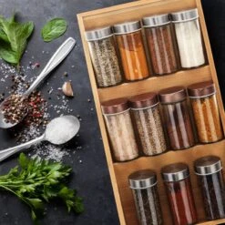 Etagère à épices En Bambou En Escalier 13 Etagère à épices En Bambou En Escalier -Umbraen Boutique 857bcf6727b4462e9672b47a0a384201