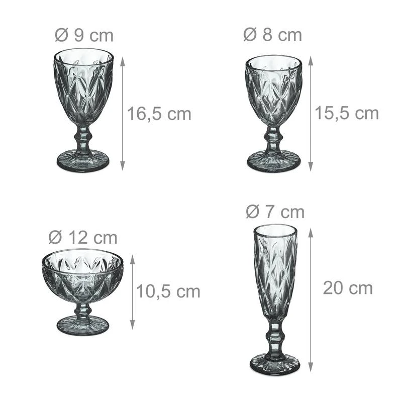 Lot De 7 Verres Gris 10 Lot De 7 Verres Gris – Image 8