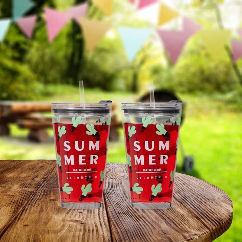 Lot De 4 Gobelets à Motif Cactus 4 Lot De 4 Gobelets à Motif Cactus – Image 2