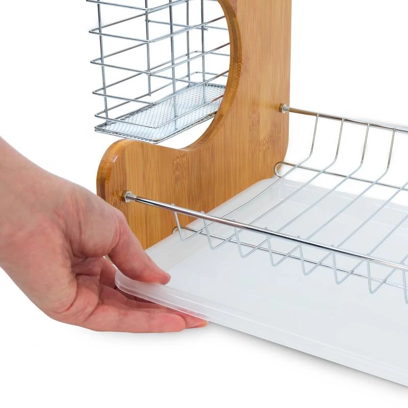 Égouttoir à Vaisselle 2 étages En Bambou 8 Égouttoir à Vaisselle 2 étages En Bambou – Image 6